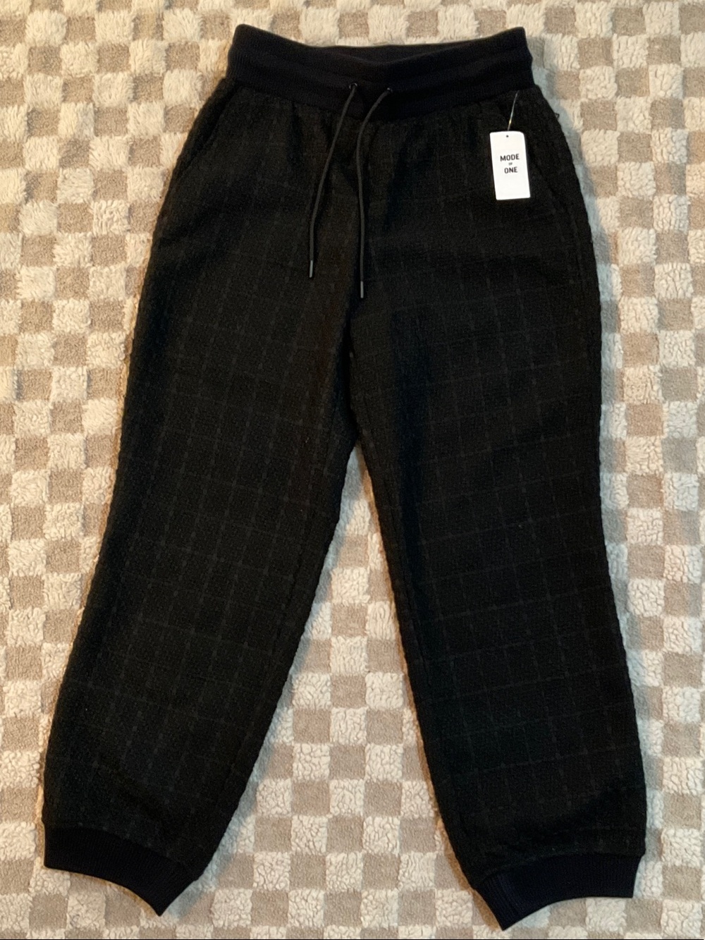 Men’s Black Knit Jogger Sweatpants